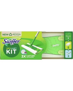 Swiffer Kit 1 Floor Mop + 8 Dry Cloth + 3 Wet Cloth EU