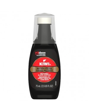 Kiwi Black Leather Instant Wax Shine With Sponge Applicator (75ml)
