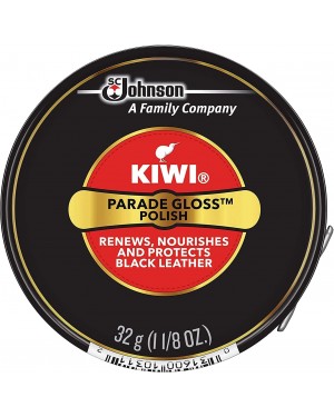 Kiwi Shoe Polish - Parade Gloss - Black - 1.125oz (36g) - Walk with Pride