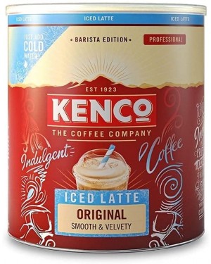 Kenco Iced Latte Instant Coffee Original Smooth & Velvety Powder 1.2kg Tin
