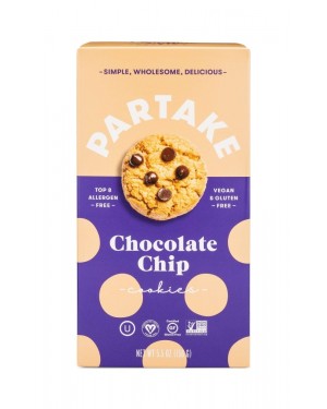 Partake Crunchy Chocolate Chip Cookies 5.5oz (156g)