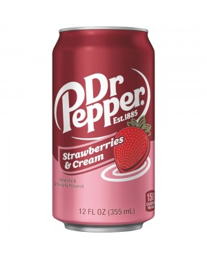 Dr Pepper Strawberries & Cream 12oz (355ml) NEW!