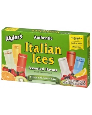 Wyler’s Authentic Italian Ices Assorted Flavors 1.5oz (42.5g) 20’s