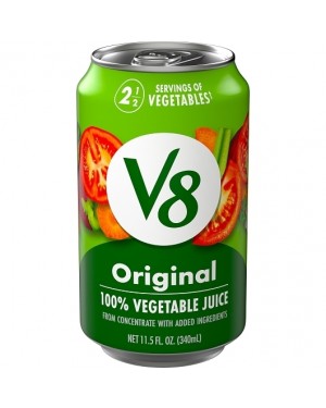 V8 Original 100% Vegetable Juice, Vegetable Blend With Tomato Juice, 11.5oz (340ml)
