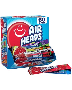 Airheads Candy Bars, Variety Bulk Box 60 of Individual Wrapped Full Size Bars