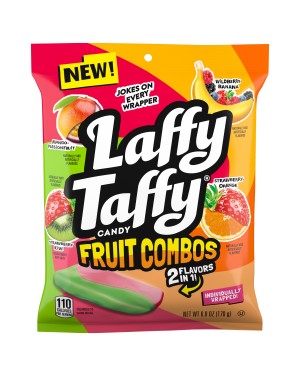 Laffy Taffy Fruit Combos - 2 in 1 Flavour - Peg Bag 6oz (170g)