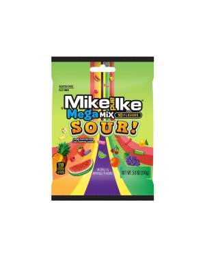 Mike & Ike Mega Mix Sour Peg Bag 5oz (141g)