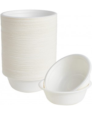 Strong Paper 16oz Disposable Bagasse Bowls Eco-Friendly 500 Pack