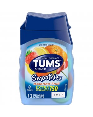 Tums Extra Strength Assorted Fruit Tablets 12s