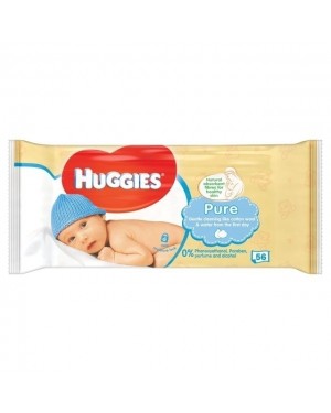 Huggies Pure Baby Wipes 56's