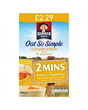 Quaker Oat So Simple Golden Syrup 288g - 8 Sachets PM £2.29