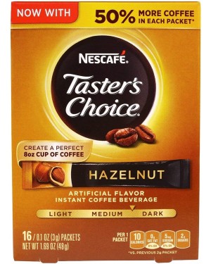 Nescafe Taster's Choice Hazelnut Sticks 16s 1.69oz (48g) 