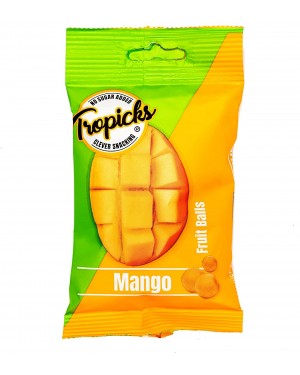 Tropicks | Mango Fruit Balls (8 x 50g) | Vegan Dried Fruit Snacks