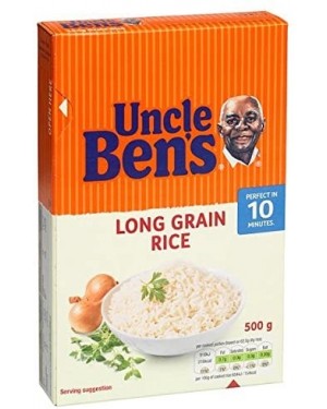 Uncle Bens Boil In Bag Long Grain Rice 500g