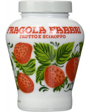 Fabbri Amarena Strawberries in Syrup - Gluten Free - 600g in an Opaline Jar
