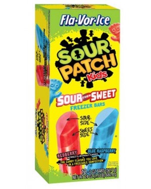 Sour Patch Sweet & Sour Twin Tubes Freezer Pop 2oz (56.7g) 12’s
