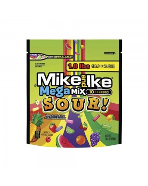Mike & Ike Mega Mix Sour Candy Large 28.8oz (816g) Bag