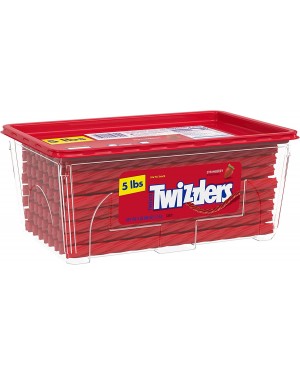Twizzlers Twists - Strawberry Sweets, Candy Sticks, Fruit Treats, 2.2kg Tub