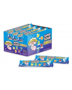Warheads Super Sour 5-Ball Tube Gumballs 1oz (28g) 12 Count
