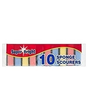 Super Bright Sponge Scourers 10's